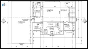 2D Floor Plan Drawings for Architectural Design