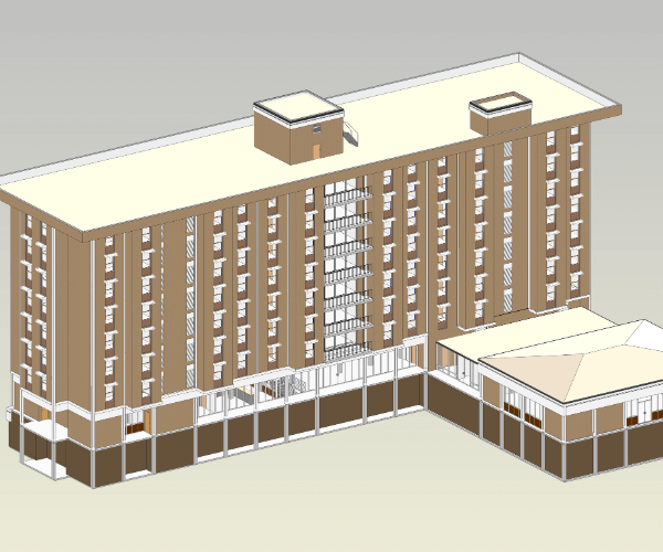 Revit Architectural LOD 300 modeling Project for Astor Dowdy Towers in USA